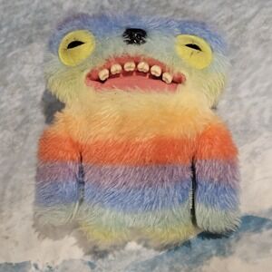 Fuggler Wide Eyed Weirdo #73 Rainbow Pastel Electronic Farting Plush‎ Monster